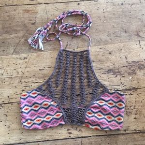 Acacia swimwear crochet bikini top